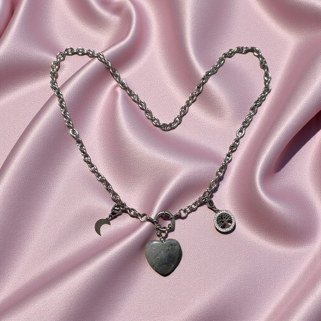 COLLANA "CUORE DI LABRADORITE"